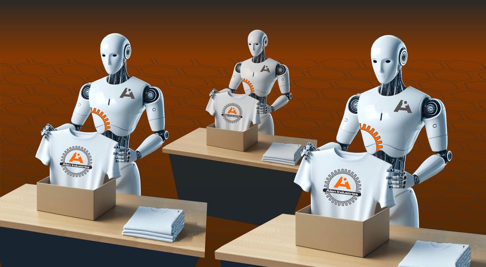 Alien Industries T-Shirt robots - Alien Industries factory