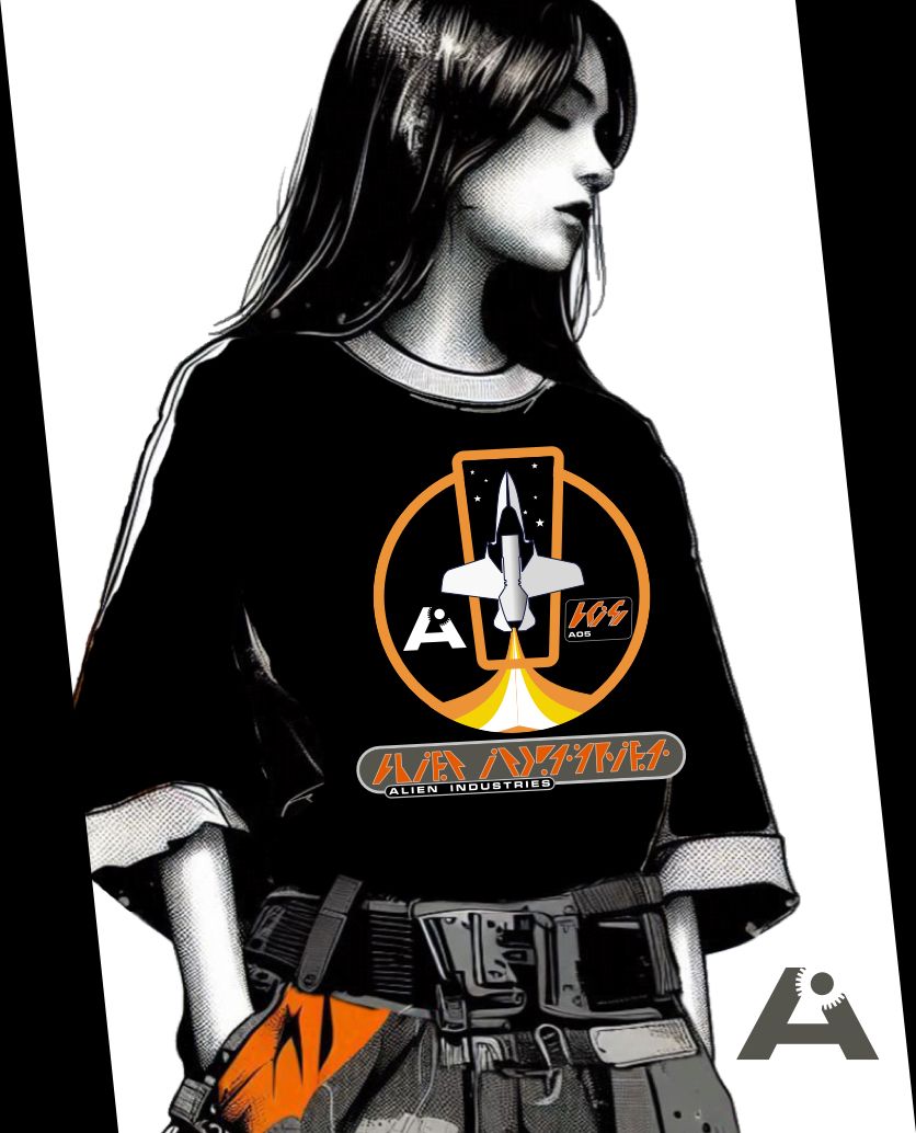 Discover AI-powered self-operating Star Rockets t shirt designs. Explore cyberpunk innovation at Alien Industries.